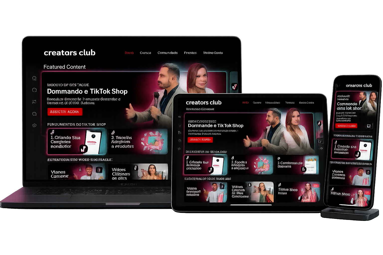 Área de Membros Mockup